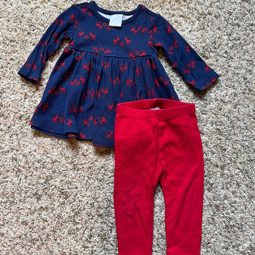 Hanna Andersson Holiday Dress & Legging Set